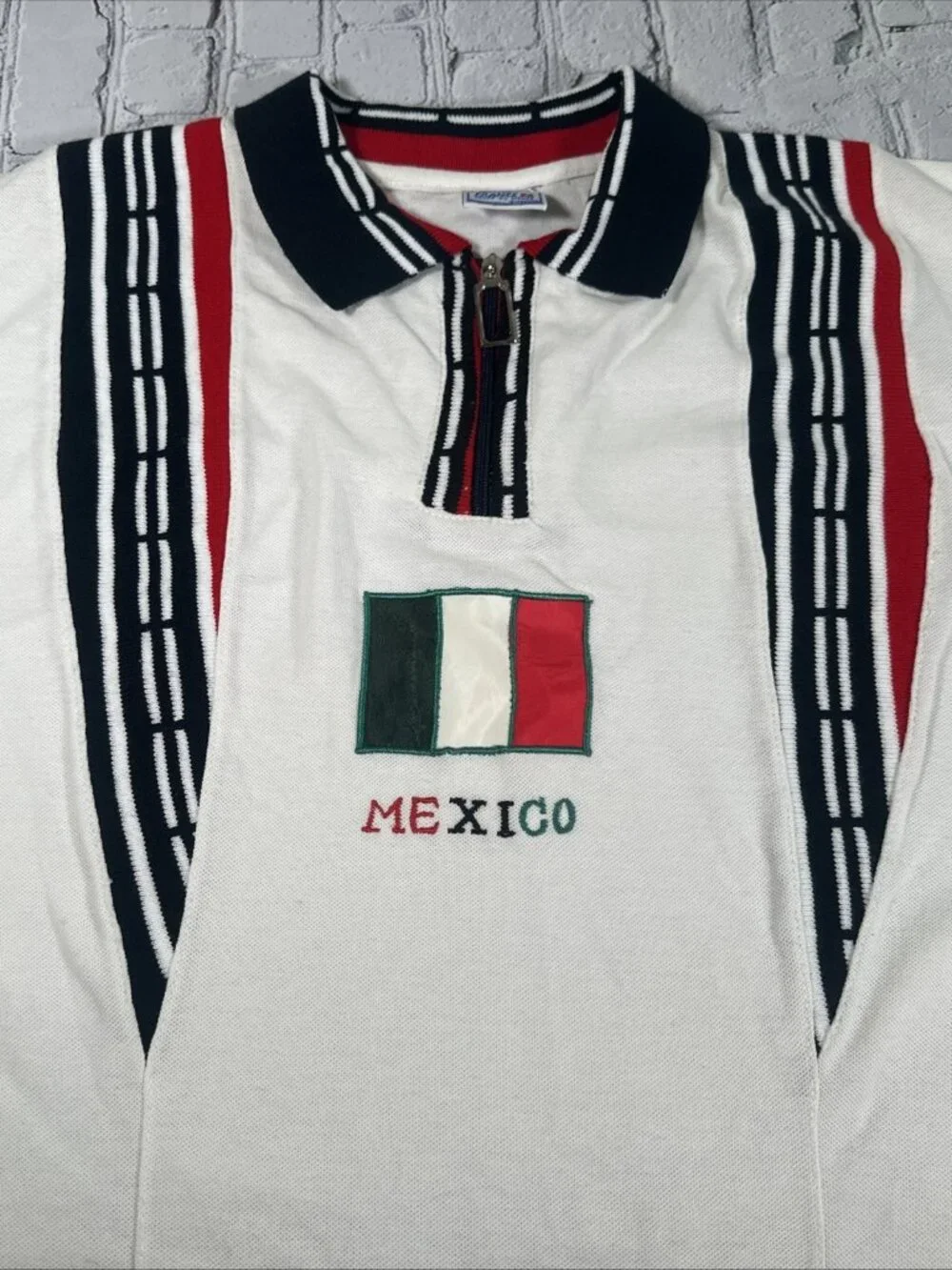 90s 1994 France98 By Adidas Mexico World Cup Polo Shirt Mens XL Soccer Vintage